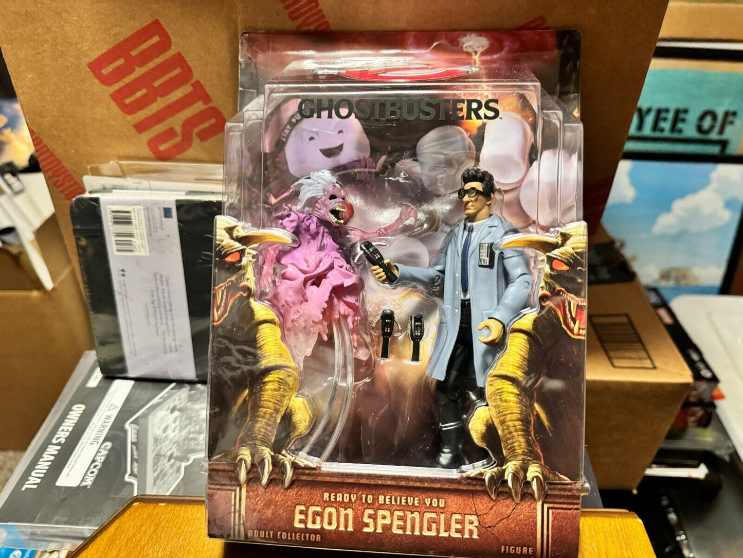 Mattel Ghostbusters Ready to Believe You Egon Spengler with mailer box