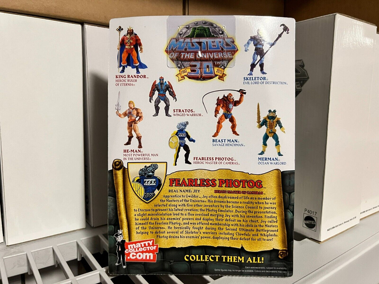 Mattel MOTU Classics Fearless Photog with mailer box
