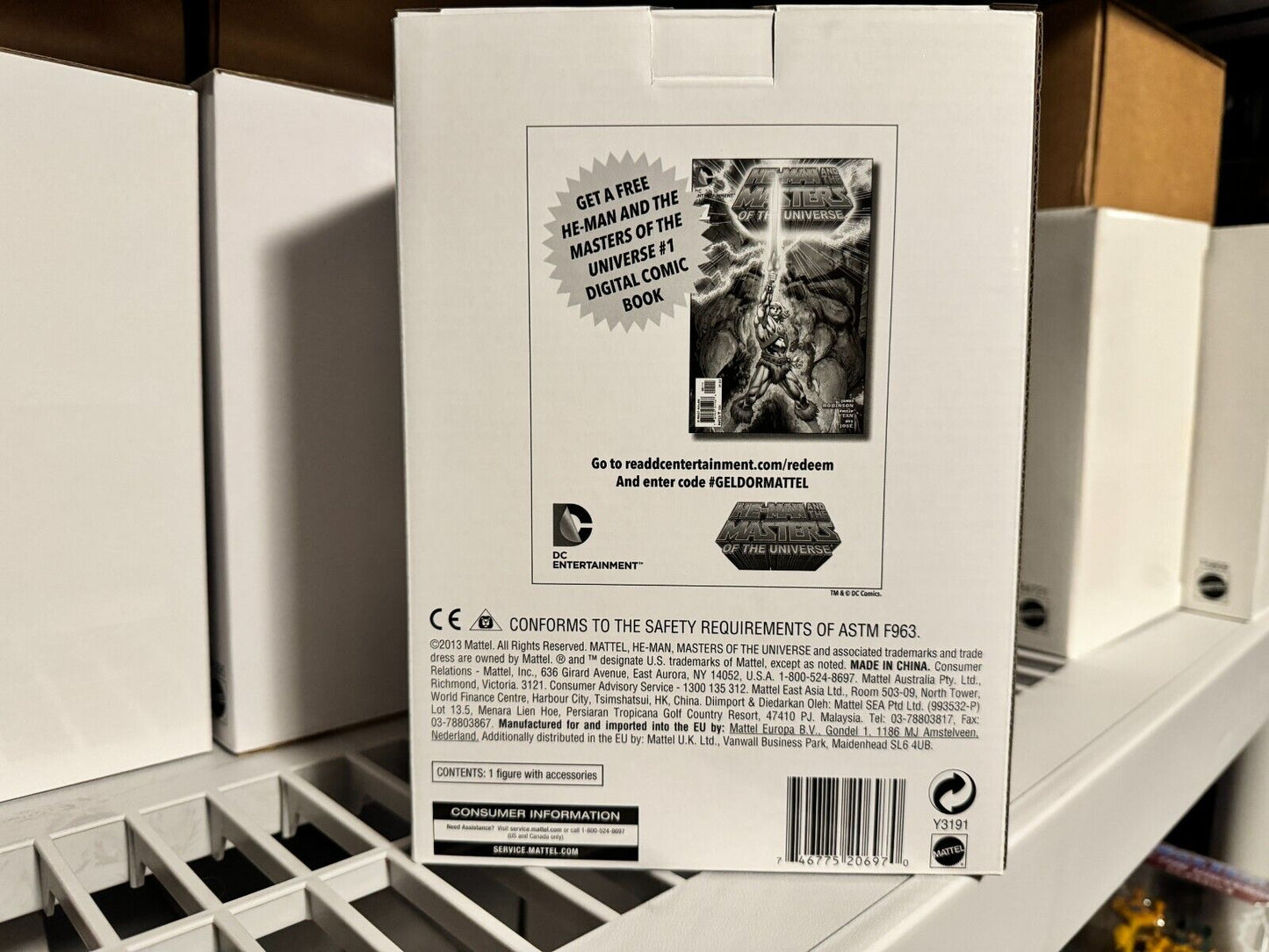 Mattel MOTU Classics Geldor with stickers and mailer box