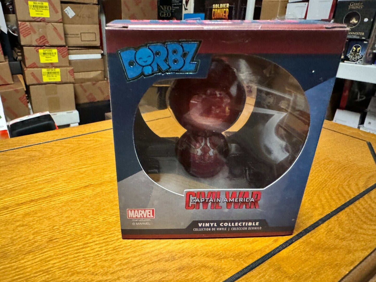 Funko Dorbz Marvel Collector Corps Exclusive Civil War Iron Man Unmasked #128