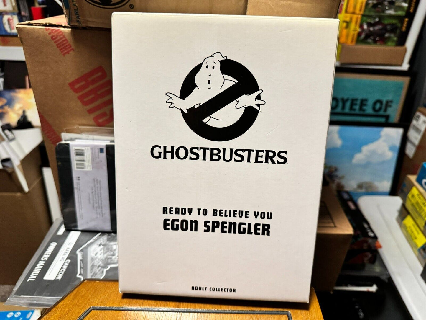 Mattel Ghostbusters Ready to Believe You Egon Spengler with mailer box