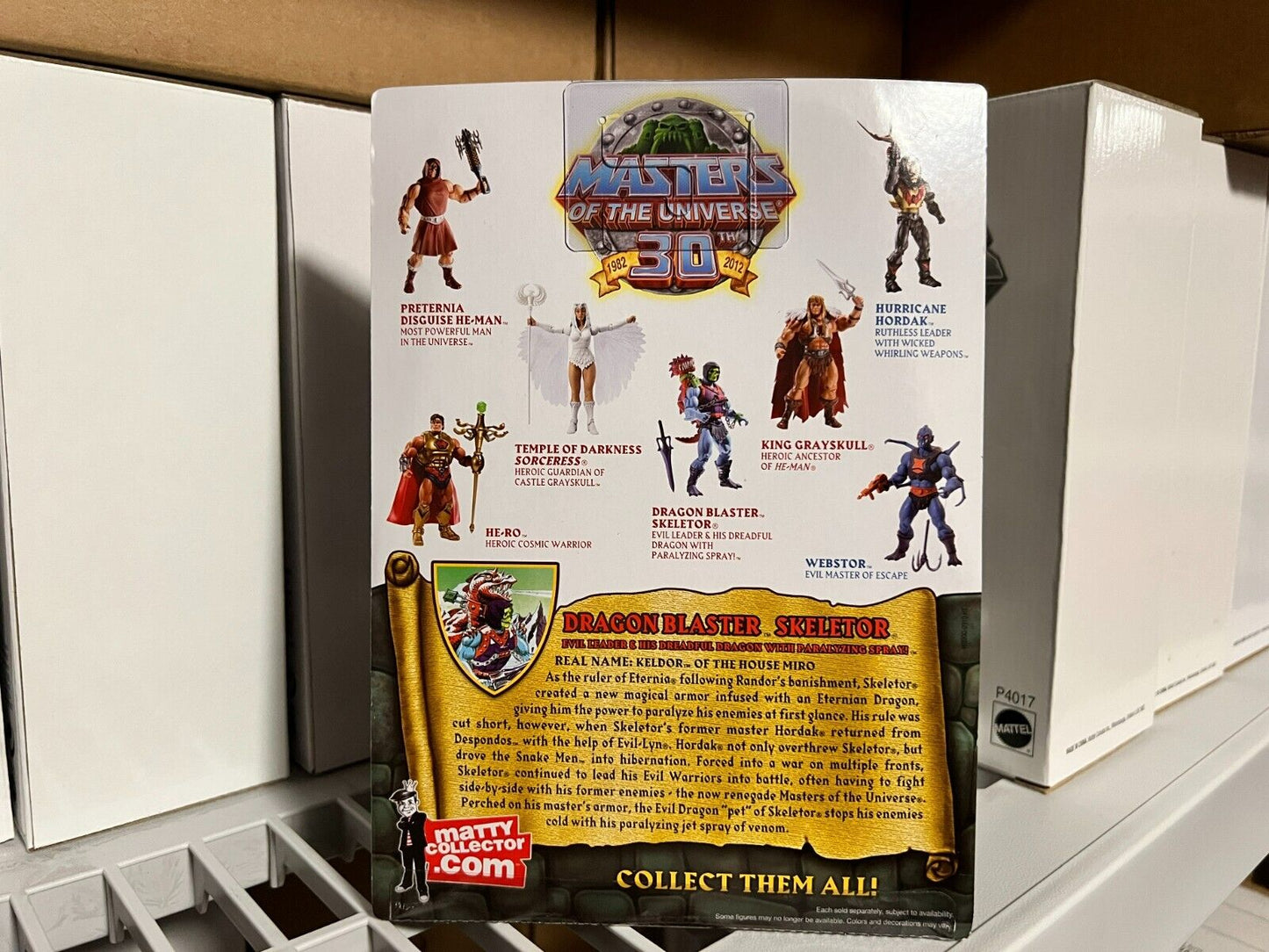 Mattel MOTU Classics Dragon Blaster Skeletor with mailer box