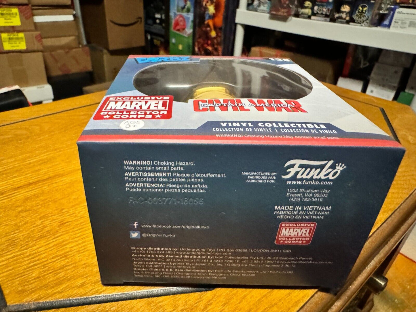 Funko Dorbz Marvel Collector Corps Exclusive Civil War Iron Man Unmasked #128