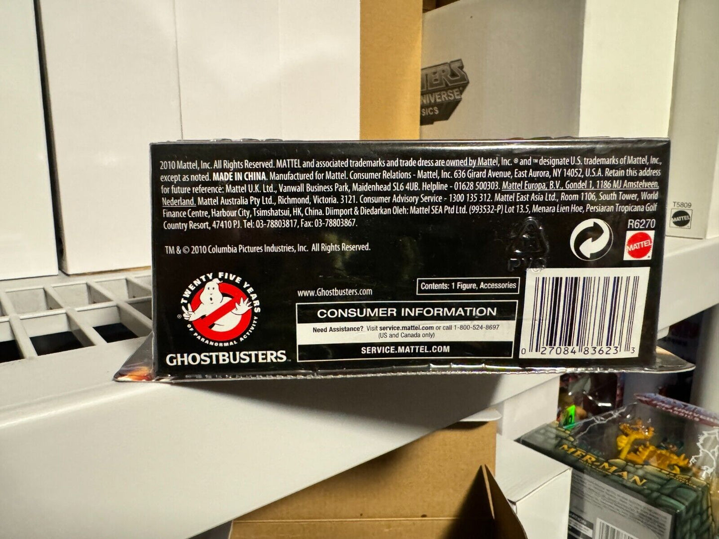 Mattel Ghostbusters Peter Venkman with mailer box