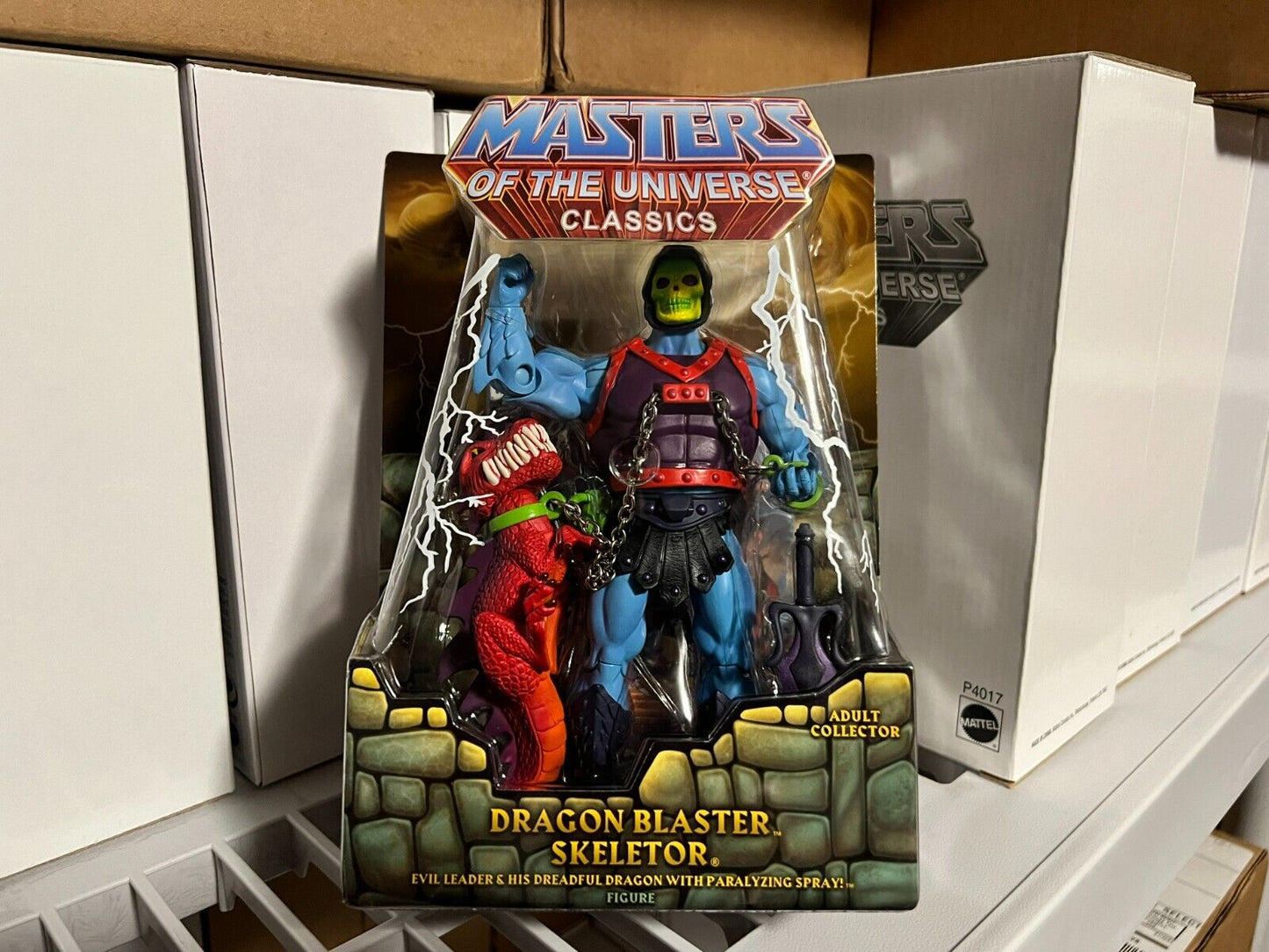 Mattel MOTU Classics Dragon Blaster Skeletor with mailer box
