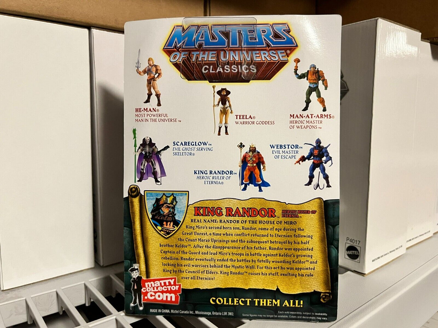 Mattel MOTU Classics King Randor with mailer box
