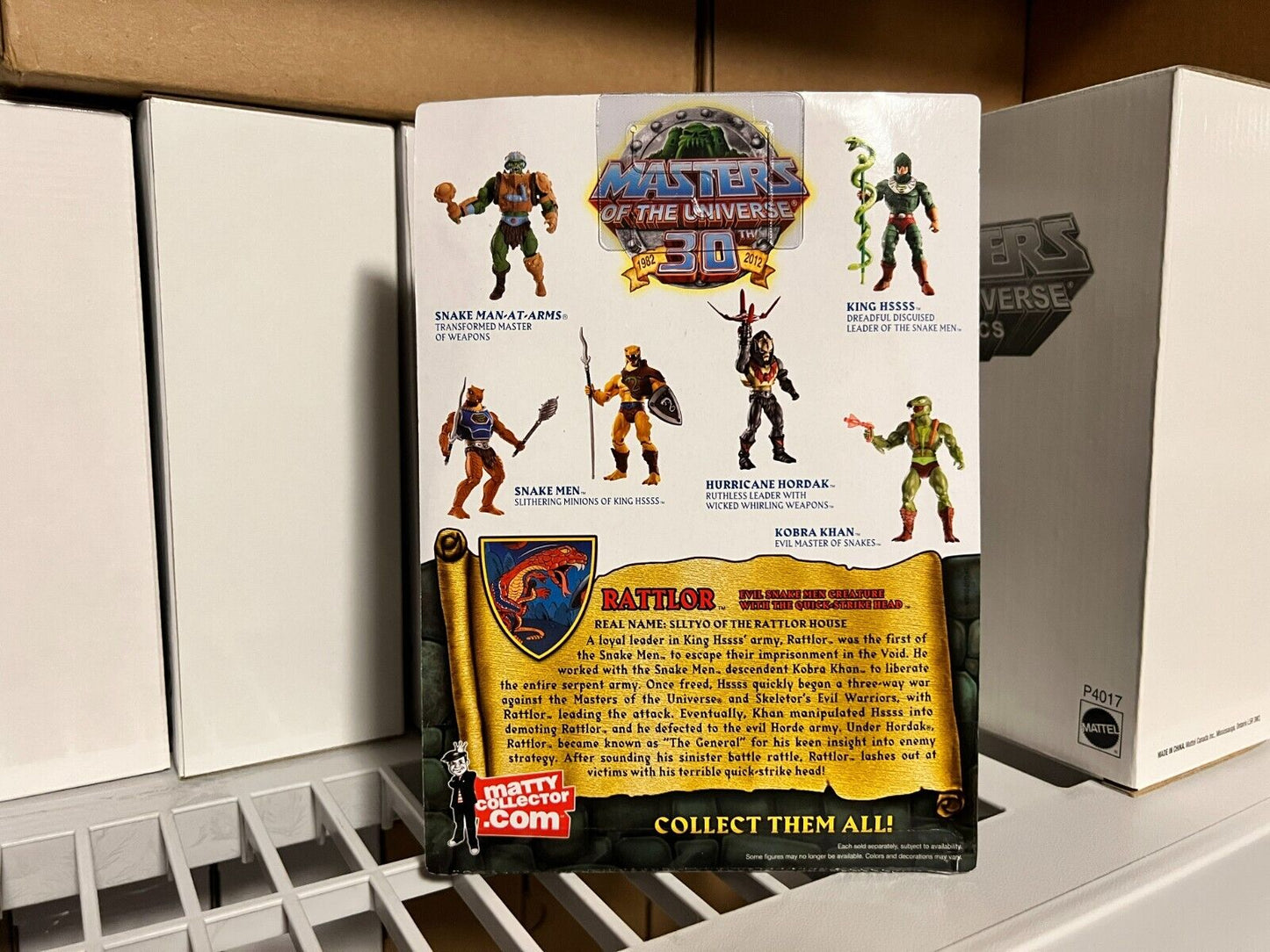 Mattel MOTU Classics Rattler with mailer box