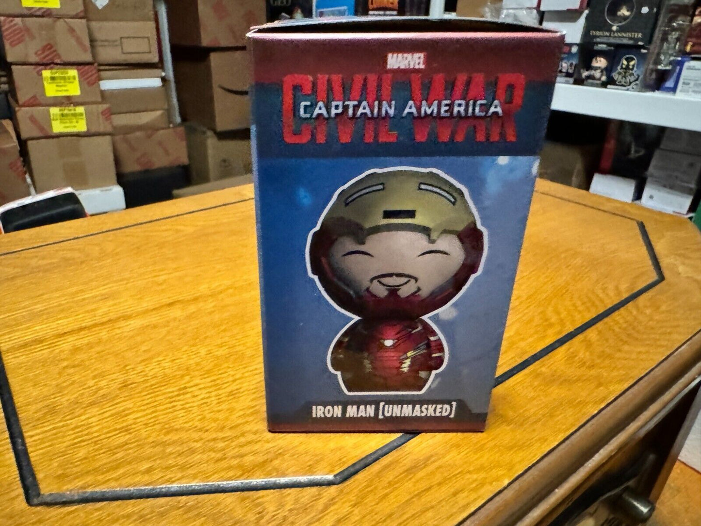Funko Dorbz Marvel Collector Corps Exclusive Civil War Iron Man Unmasked #128