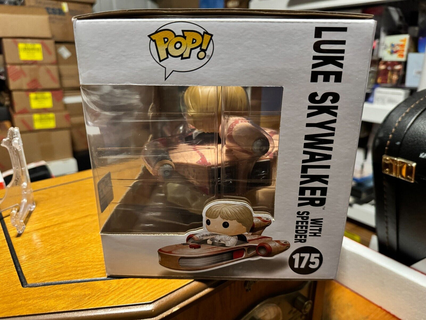 Funko Pop Star Wars Luke Skywalker With Speeder #175 Smugglers Bounty Exclusive
