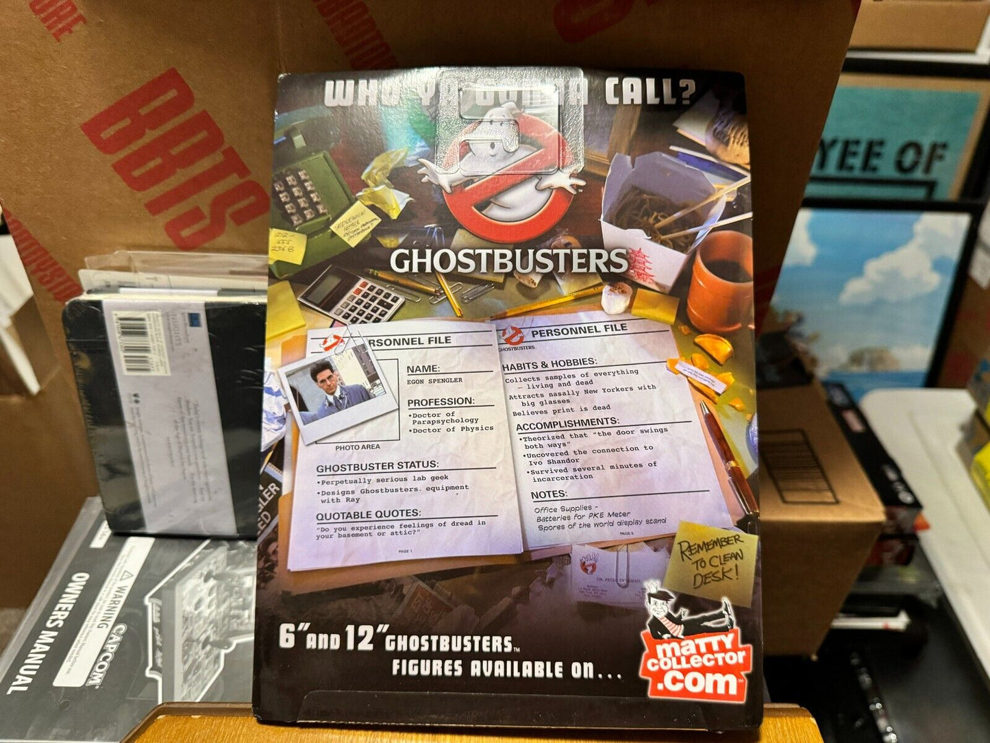 Mattel Ghostbusters Ready to Believe You Egon Spengler with mailer box
