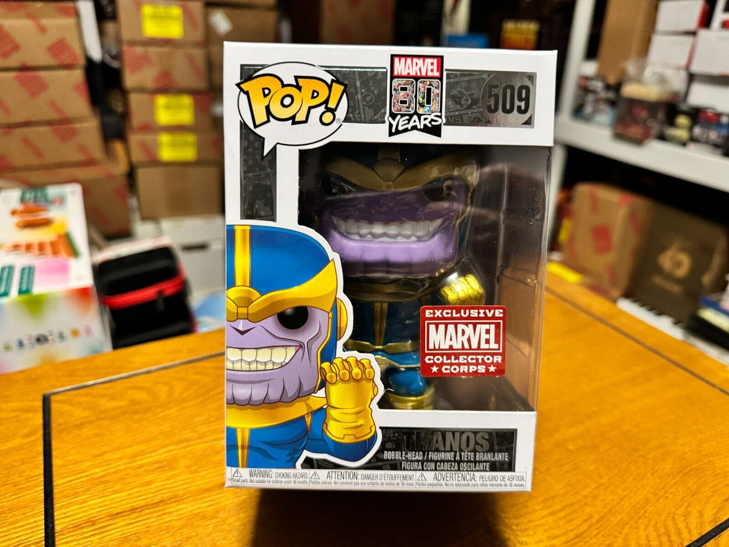 Funko Pop! Marvel- Thanos #509 Exclusive Marvel Collector Corps Marvel 80 Years