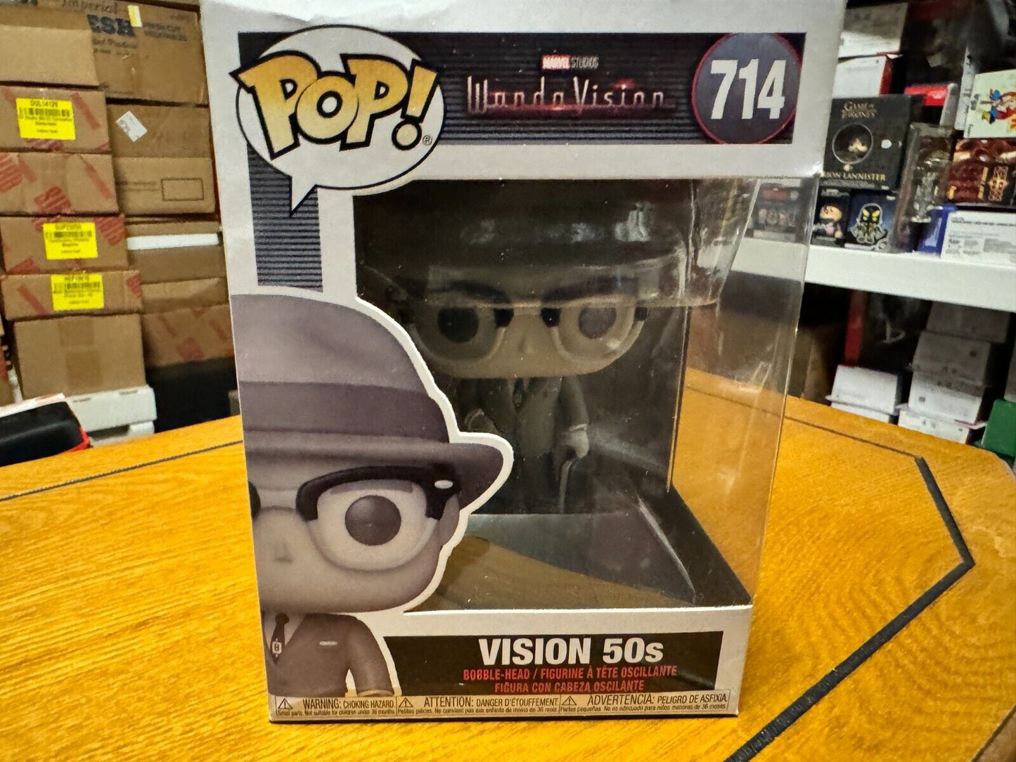 Funko Pop! Marvel - 50's Vision (Black & White) #714 As Seen on WandaVision!