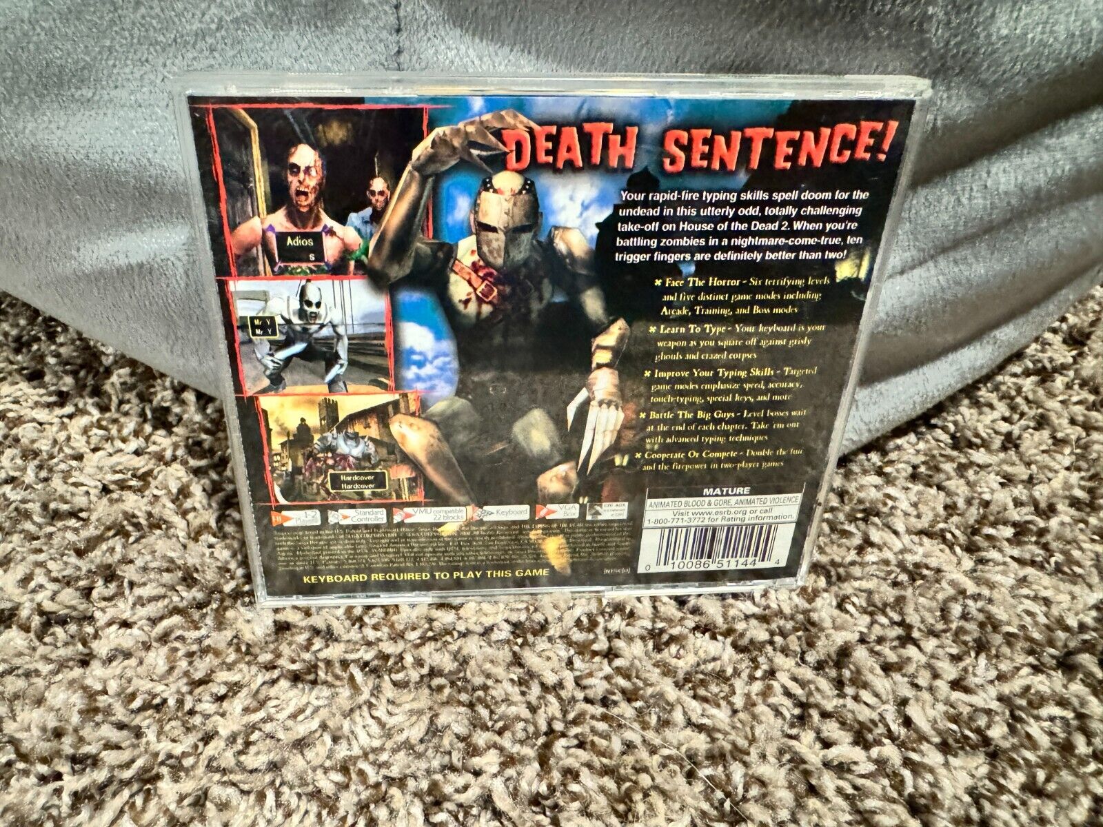 Typing of the Dead (Sega Dreamcast, 2001) with keyboard