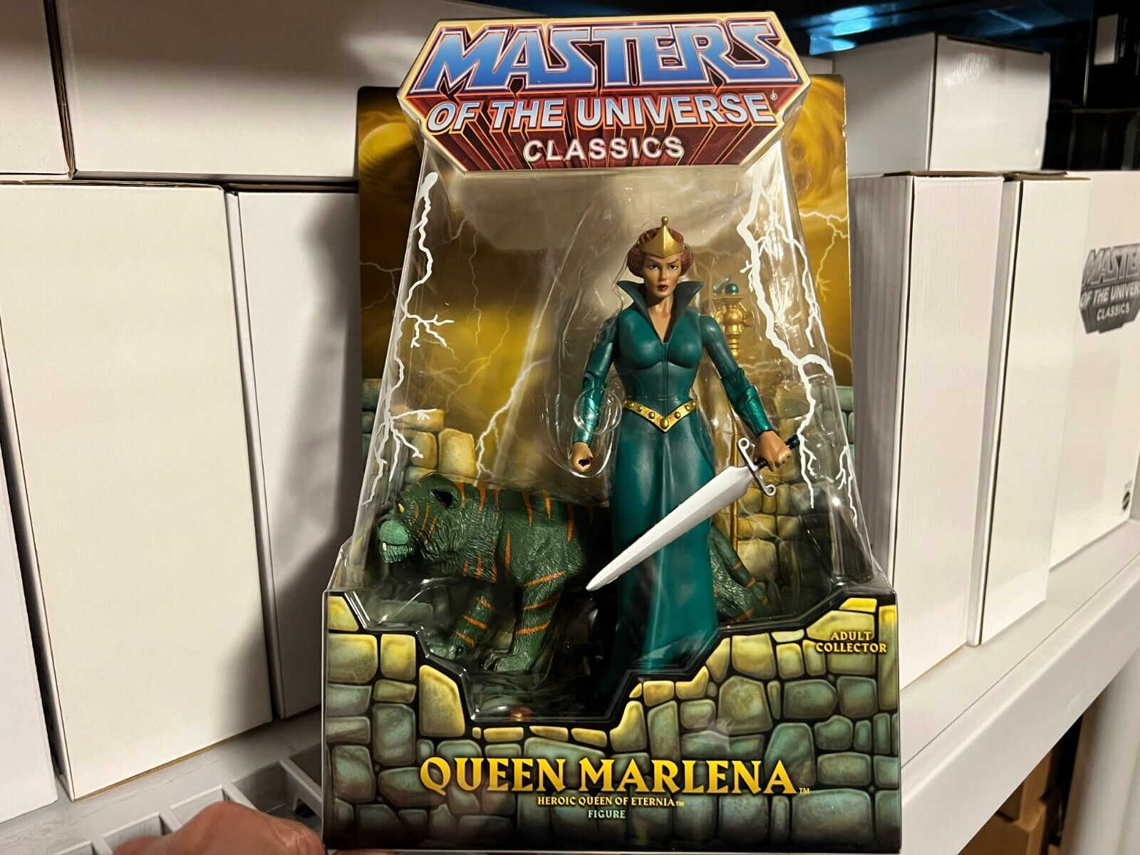Mattel MOTU Classics Queen Marlena with Cringer SDCC with mailer box